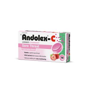 ANDOLEX C LOZENGES STRAWBERRY 16C