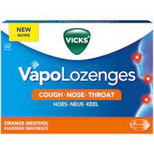 VICKS VAPOLOZENGES ORANGE 8