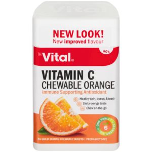 VITAL VITAMIN C CHEWABLE ORANGE TABLET 90